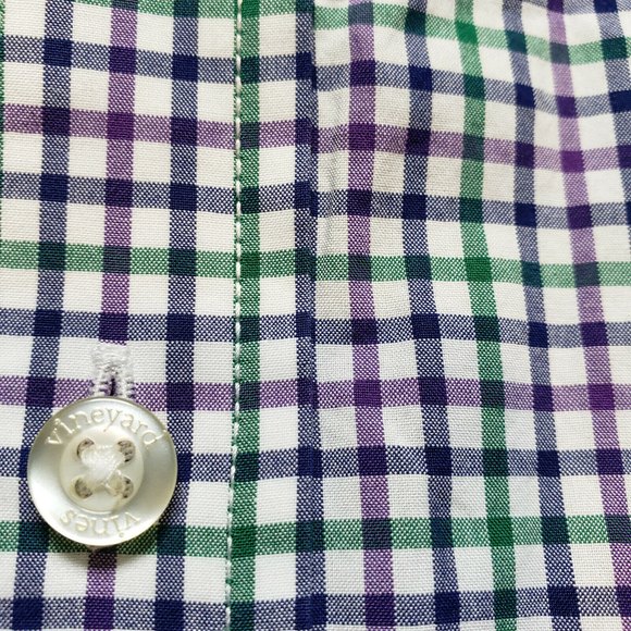 Vineyard Vines Mens XL Slim Fit Murray Shirt Button Down Front Check EUC - Picture 9 of 11